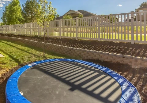 Grøn brugt Bærbar Trampolin til nedgravning - De bedste nedgravet trampoliner i 2023
